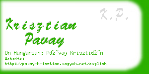 krisztian pavay business card